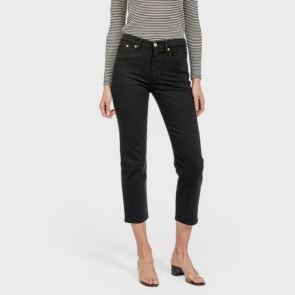 levi's wedgie straight jeans black heart